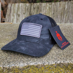 American Flag Leather Patch Hat (DJT24)