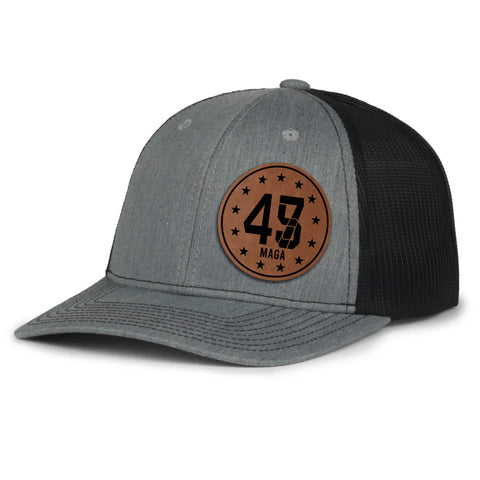 45 47 Leather Patch Hat