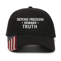 Defend Freedom Demand Truth Premium Embroidered Hat