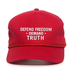 Defend Freedom Demand Truth Premium Embroidered Hat