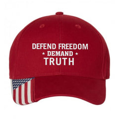 Defend Freedom Demand Truth Premium Embroidered Hat