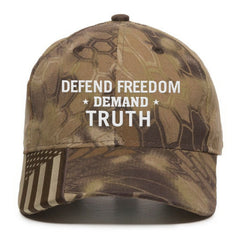 Defend Freedom Demand Truth Premium Embroidered Hat