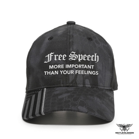 Free Speech More Important Premium Embroidery Hat