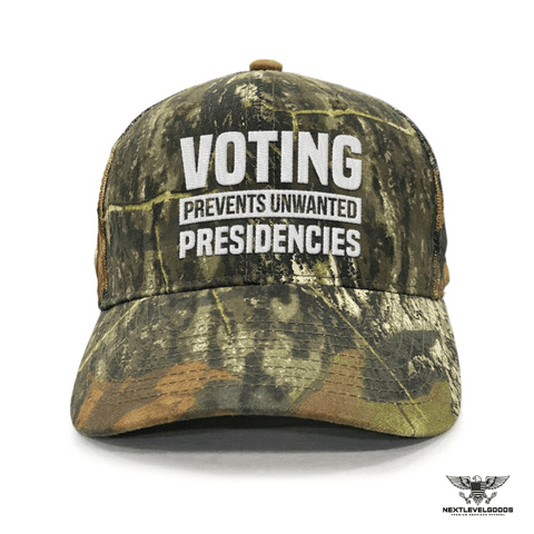 Voting Prevents Unwanted Presidencies Premium Embroidery Hat