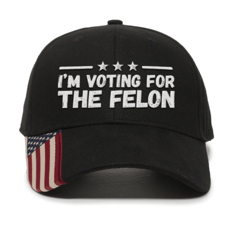Voting For The Felon Embroidery Hat (PUNCH24)