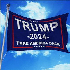 Trump 2024 Take America Back With Grommets Flags (2 Pack)