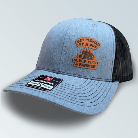 Get Plowed By A Pro Premium Leather Patch Hat