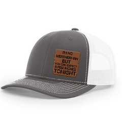 I'M No Weatherman Premium Leather Patch Hat