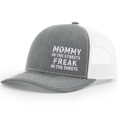 Mommy In The Streets Premium Leather Patch Hat