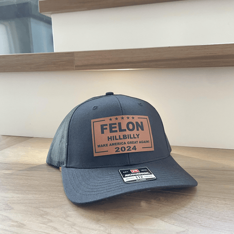 American Authentic Premium Leather Patch Hat