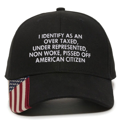 I Identify As An Over Taxed Premium Embroidery Hat